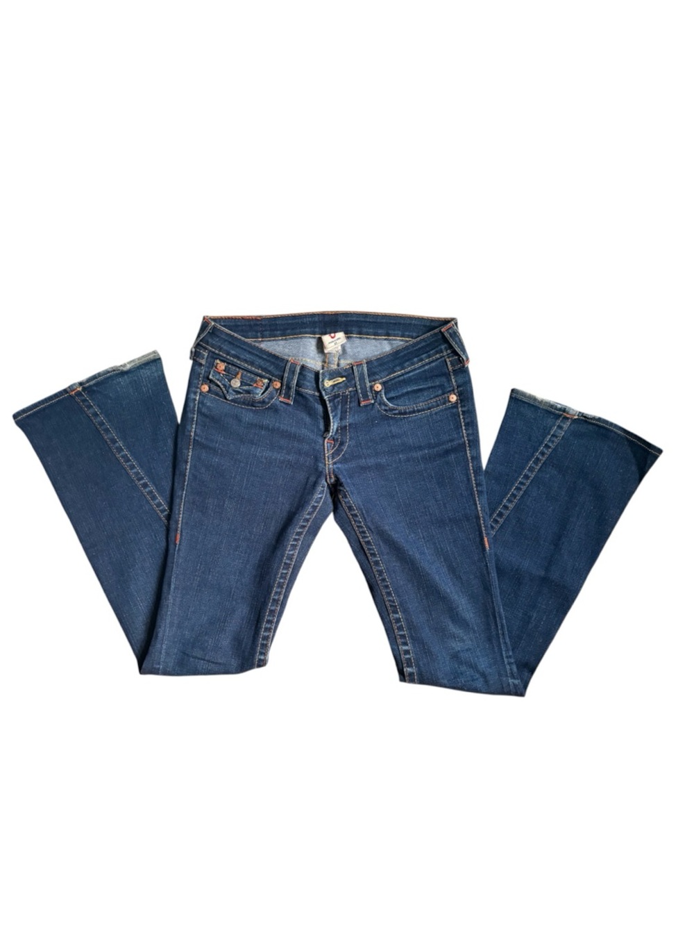 True Religion Women's Dark Blue Flare Jeans